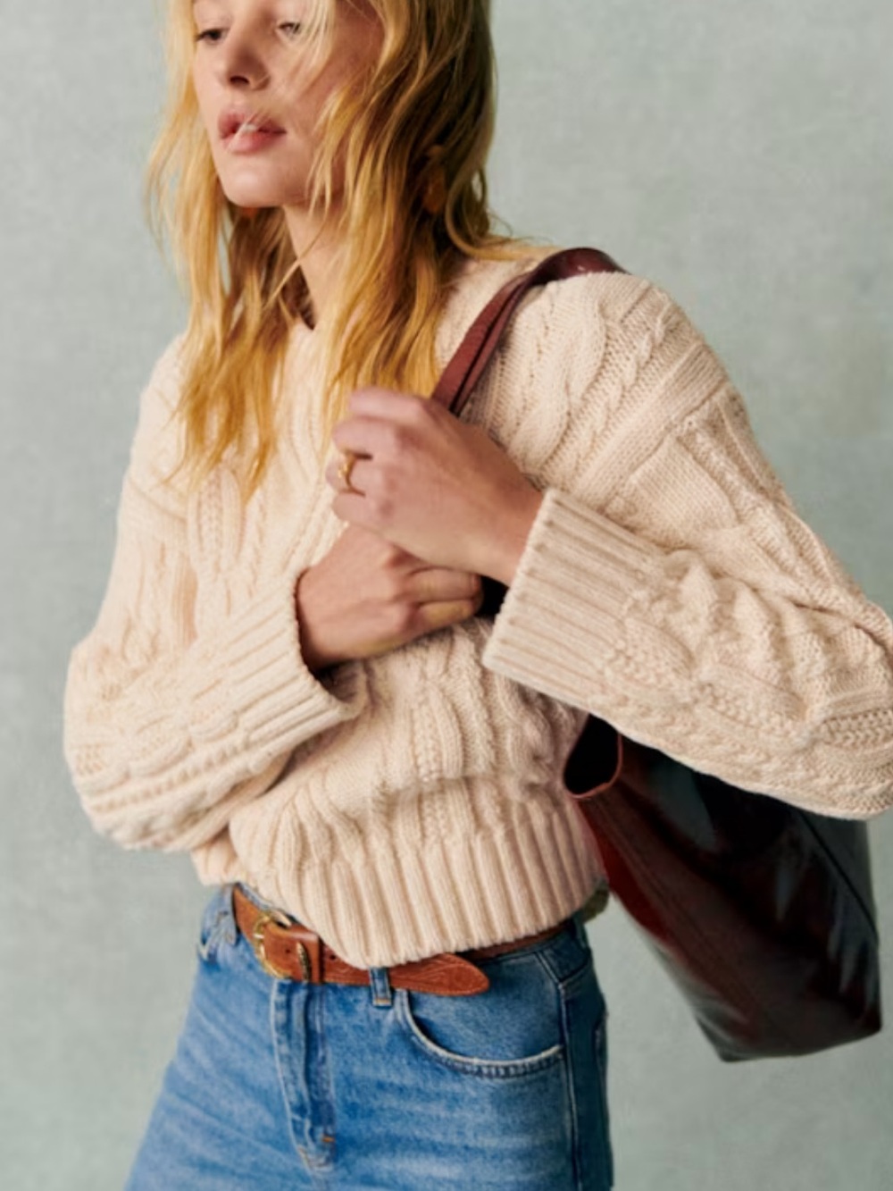 Sezane Evan Jumper in Ecru